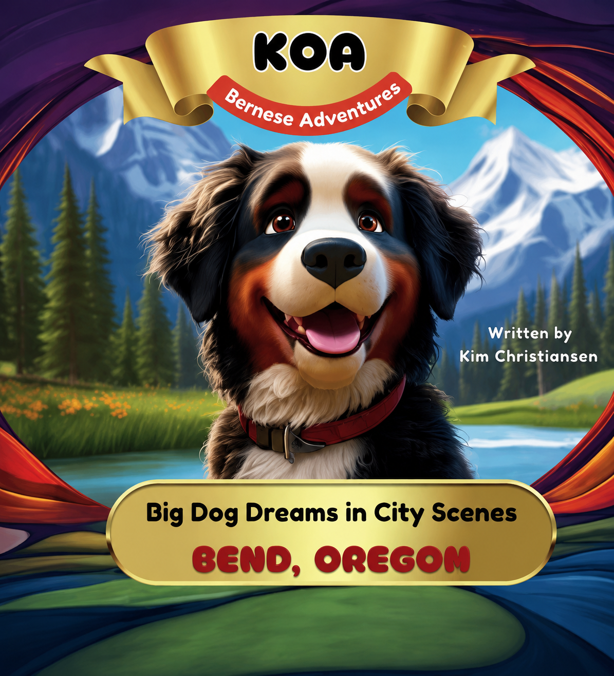KOA Bernese Adventures published paperback shown on Amazon