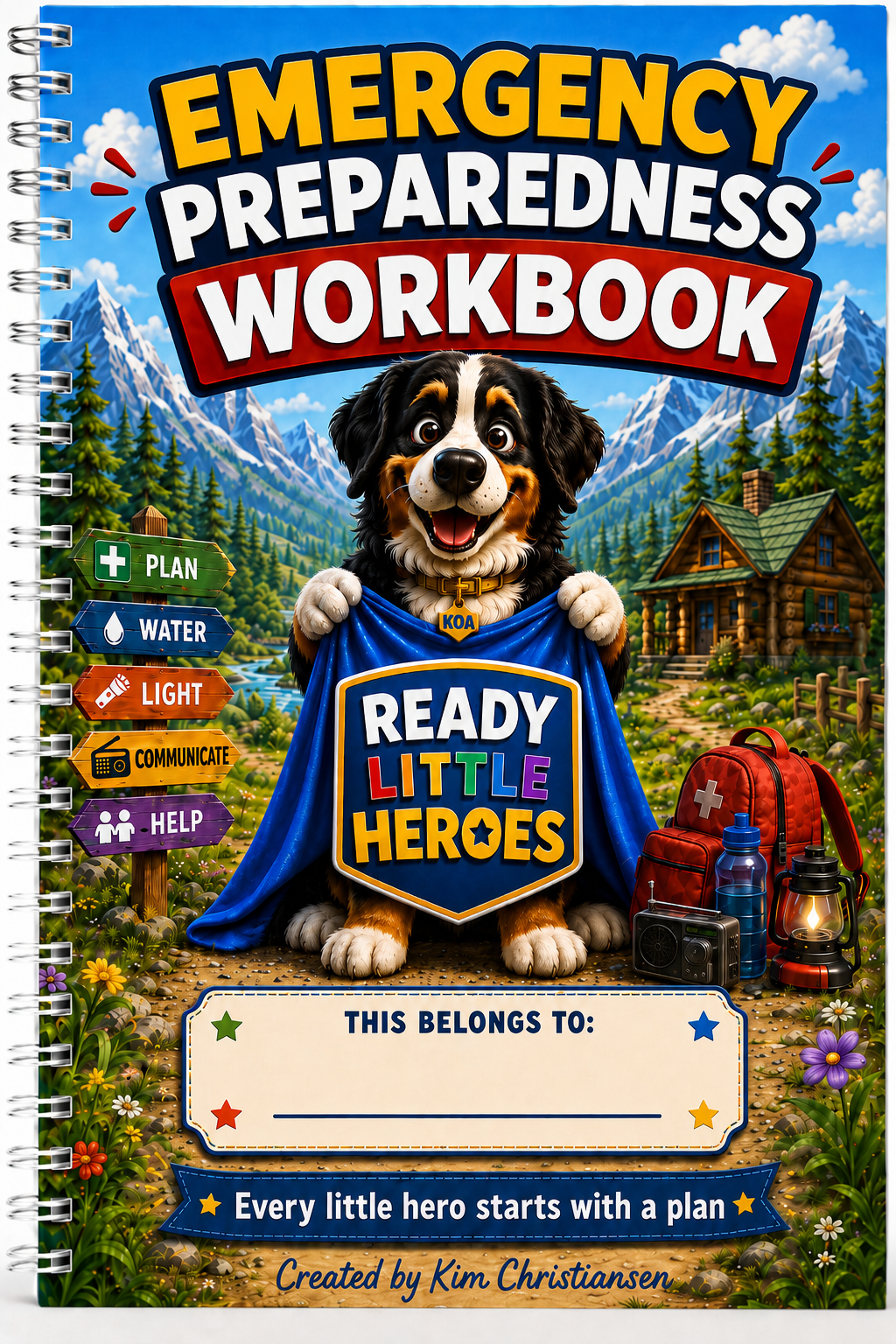 Ready Little Heroes Emergency Preparedness Workbook coil-bound book